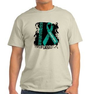 Grunge Ovarian Cancer T Shirt by hopeanddreams