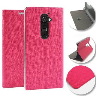 YESOO™ LG G2 D803 PU Leather Protective Folio Case Flip Cover (For All Carriers except Verizon) PINK Cell Phones & Accessories