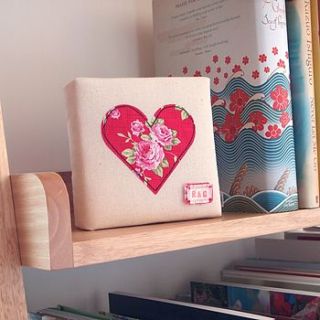 heart personalised mini canvas by rachel & george