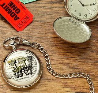 circus initial dictionary pocket watch clock by ellie ellie