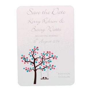 personalised olivia save the date card by dreams to reality design ltd