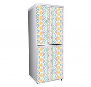 aztec pattern four vinyl refrigerator cover by vinyl revolution
