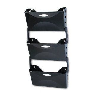 Rubbermaid Ultra Hot File Three Pocket Wall File Set, Letter, Black  Hanging Wall Files 