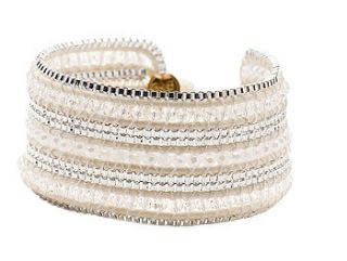 silver cloud pearl single wrap bracelet by 345 wrap