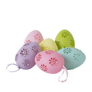 set of six easter egg decorations by the contemporary home
