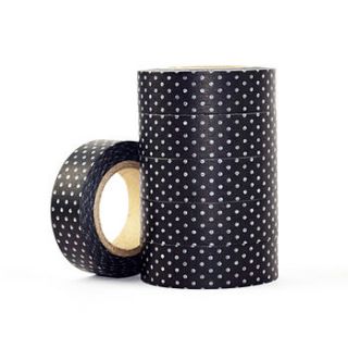 black and white polka dot washi tape by sarah hurley designs