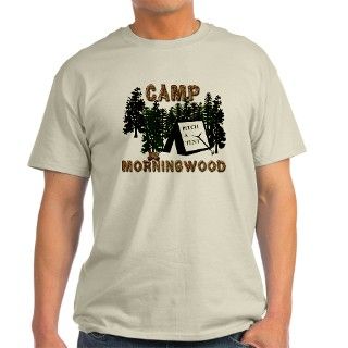 Camp Morning Wood Adult Ash Grey T Shirt by jadeddesigns