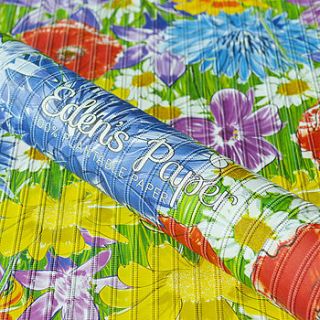 wild flowers 100% plantable wrapping paper by eden's paper
