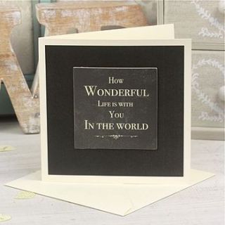 how wonderful life is card by lisa angel homeware and gifts