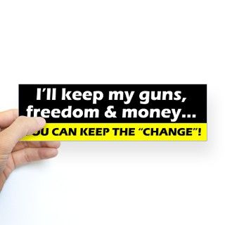 Keep My Guns, Freedom & Money Bumper Bumper Sticker by youdecidestore