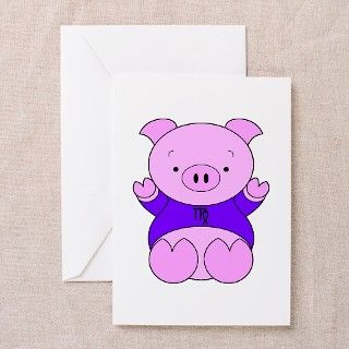 Virgo Cartoon Pig Greeting Cards (Pk of 10) by casperncaboodle