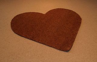 heart shaped door mat by stubble mat