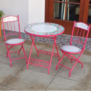 RST Outdoor Jaded Rose Decorative 3 Piece Bistro Set