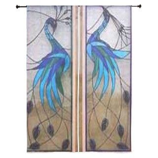 Stained Glass Peacock Curtains by mypeacockshop