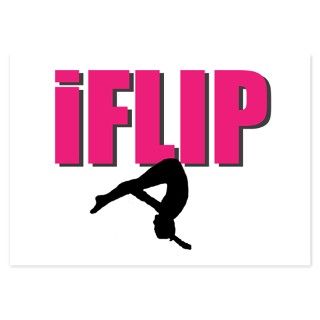 I Flip Tumbling gymnast Invitations by designsbyalexh