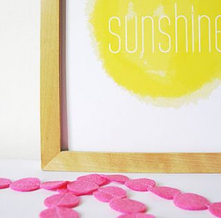 'hello sunshine' nursery art print by littlenestbox