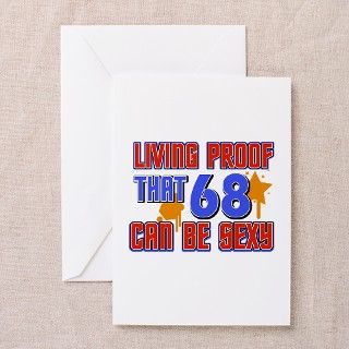 Cool 68 year old birthday design Greeting Cards (P by Wallysdezines