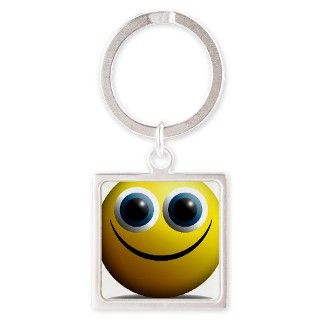 silly smiley Square Keychain by ADMIN_CP113833393