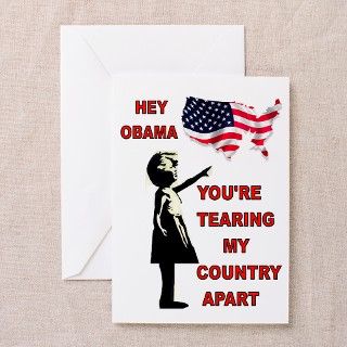 OBAMA DESTROYING AMERICA Greeting Cards (Pk of 10) by OBAMAPOINTER