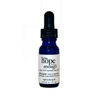philosophy when hope is not enough omega 3 6 9 replenishing oil 0.375 oz.  Facial Night Treatments  Beauty