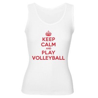 Keep Calm Play Volleyball Womens Tank Top by KeepCalmParody