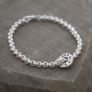 silver chain washer bracelet by dizzy
