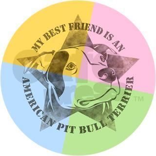 My Best Friend (Color) Round Sticker by ArdtByHardt