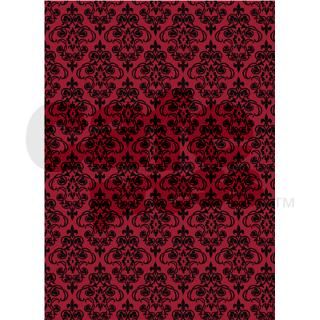 Chili Pepper & Black Damask #36 84 Curtains by DPeaGreenDesigns