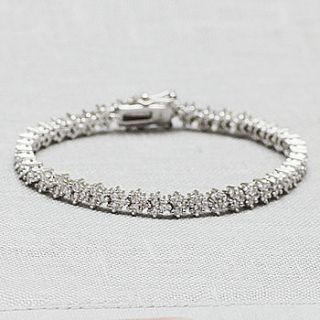 slim cluster crystal bracelet by queens & bowl