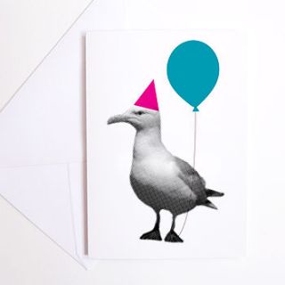 party animal seagull birthday card by hello dodo