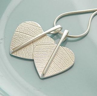 silver leaves necklace by silver and gauld