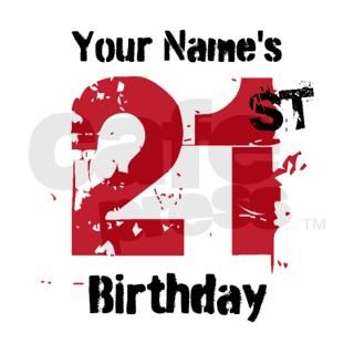 21st Birthday Grunge   Personalized Greeting Card by MightyBaby