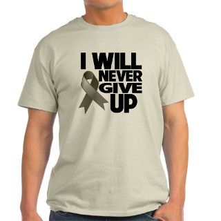 Never Give Up Brain Cancer T Shirt by hopeanddreams