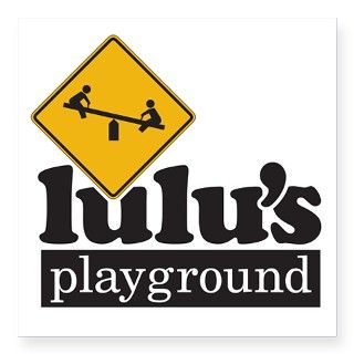 lulu logo for dark Square Sticker 3 x 3 by Admin_CP1617068