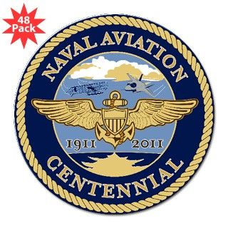 Naval Aviation Centennial Round Sticker by quatrosales