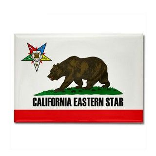 California Flag Eastern Star Rectangle Magnet by oesonline