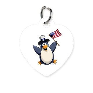 American Penguin Pet Tag by bkstudiopenguins