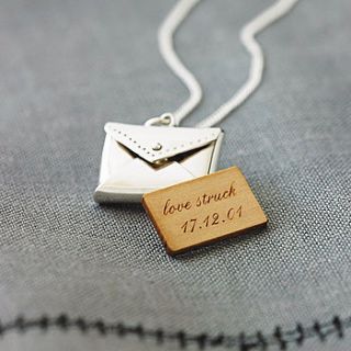 sterling personalised love letter necklace by maria allen boutique