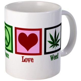 Peace Love Weed Mug by giftsofgrace