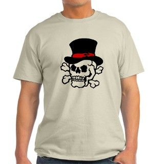 Top Hat Skull Tattoo T Shirt by woodsyend