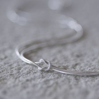 'tying the knot' sterling silver bracelet by oh so cherished
