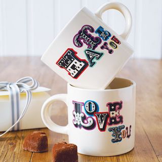'love you hate you' mug by rose & grey