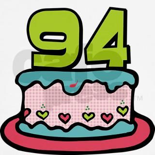 94 Year Old Birthday Cake Baseball Jersey by keepsake_arts