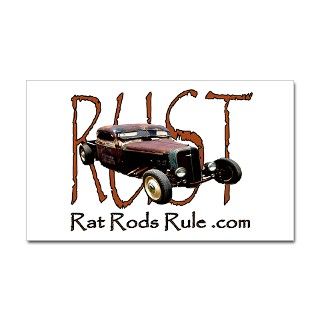 Rat Rods Rule Rectangle Decal by boneheadcustomz