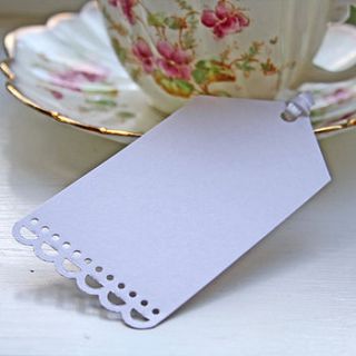 10 white luggage tags with ribbon by the wedding of my dreams