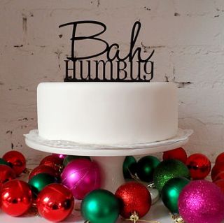 bah humbug christmas cake topper by miss cake