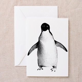 Adelie Penguin Graphic Greeting Cards (Package of by coolantarctica