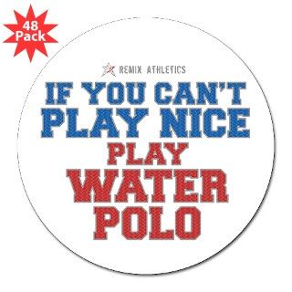 Water Polo Slogan Round Sticker by remixathletics