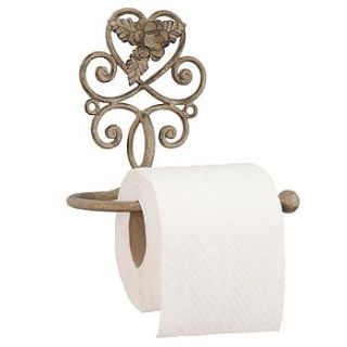 metal floral toilet roll holder by country touches