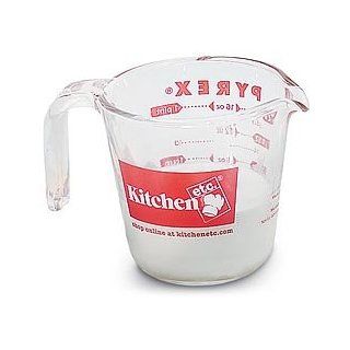 Pyrex Kitchen Etc. Logo 2 Cup Measuring Cup with Kitchen Etc. Logo Kitchen & Dining